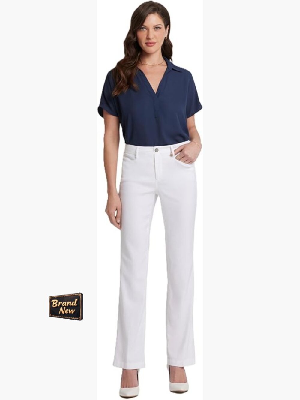 Petite Linen Trouser Jeans With Lift Tuck Technology 30.5 Inseam